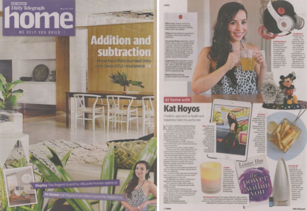 Kat Hoyos featured in the Daily Telegraph newspaper